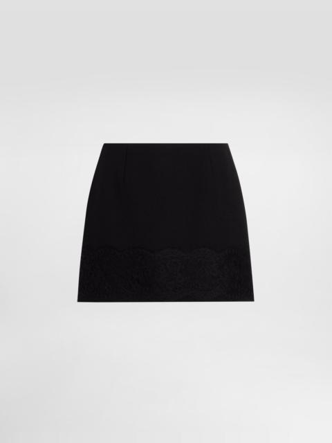 Dolce & Gabbana Wool crepe miniskirt
