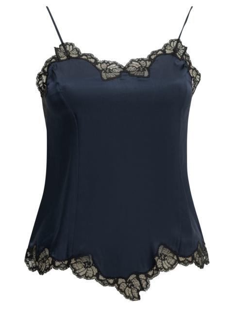Isabel Marant Isabel Marant Amael Silk Top Blue Women