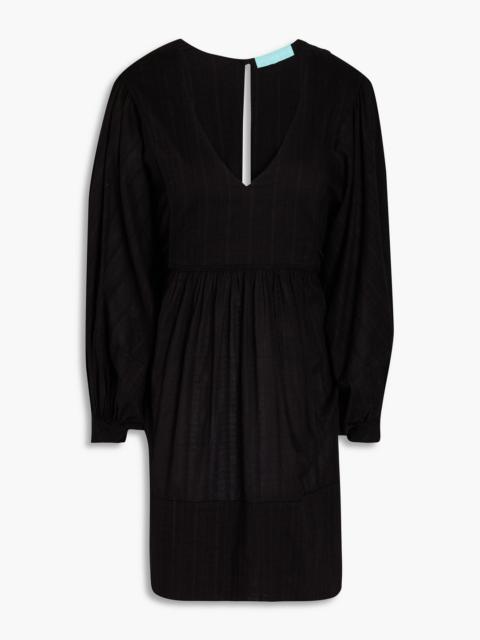 MELISSA ODABASH Camilla embroidered cotton-mousseline mini dress