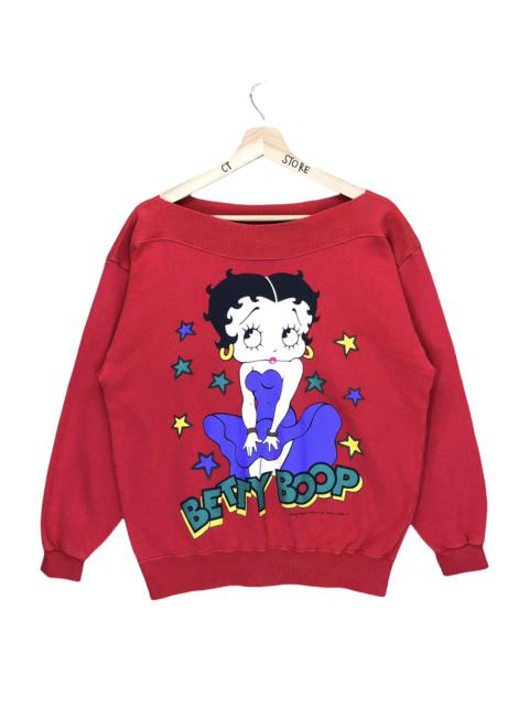 Other Designers Vintage - Rare!! Vintage Betty Boop Big Print Off Shoulder Sweatshirt
