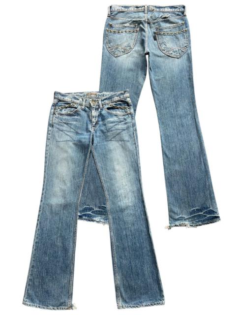 Other Designers Japanese Brand - On Bound Japan Distressed Gothic Flared Denim Jeans 31x33