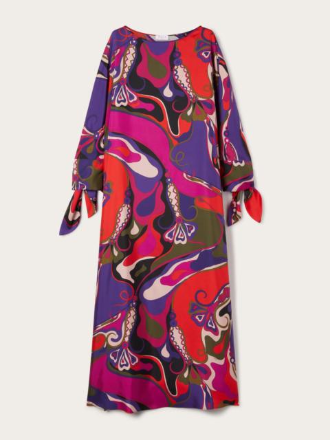 PUCCI ORCHIDEE PRINT LONG SILK KAFTAN