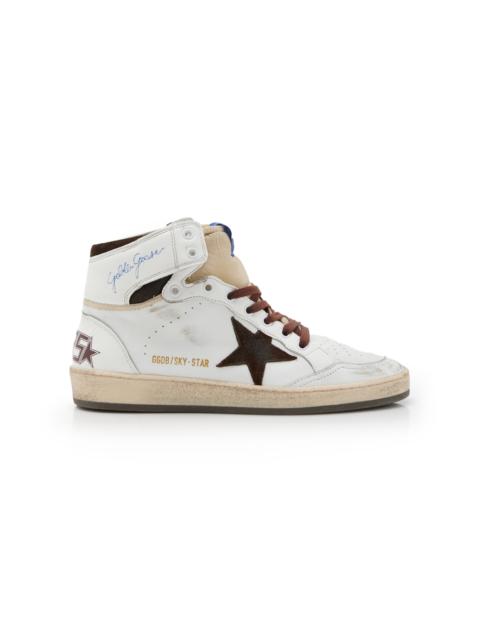 Golden Goose Sky Star Leather Sneakers brown