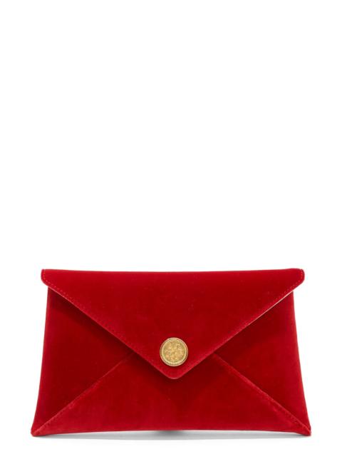 Altuzarra Altuzarra Medallion Velveteen Envelope Clutch in Grenadine at Nordstrom