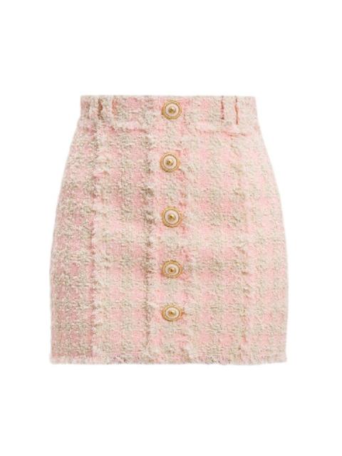 Balmain Balmain Check Pattern Tweed Skirt