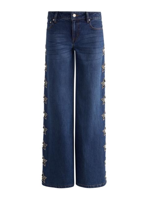 Alice + Olivia AMAZING EMBELLISHED JEAN