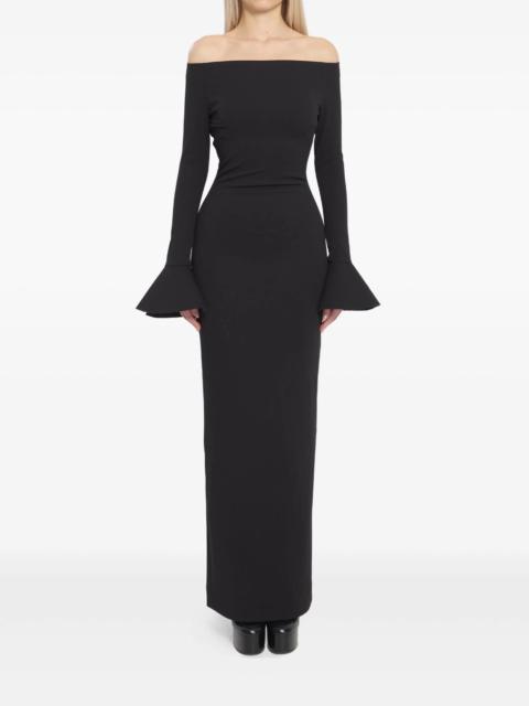 SOLACE LONDON Anica flared-cuff maxi dress