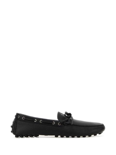 Prada Prada Men Black Leather Loafers