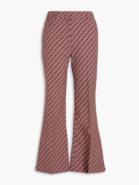 Stella McCartney Wool-blend jacquard flared pants