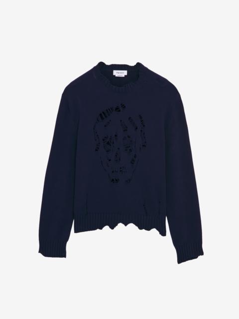 Alexander McQueen Distressed Skull Jumper