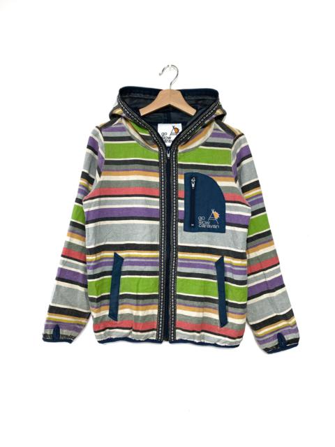 Other Designers Japanese Brand - Go Slow Caravan Multicolour Full Zip Up Hoodies