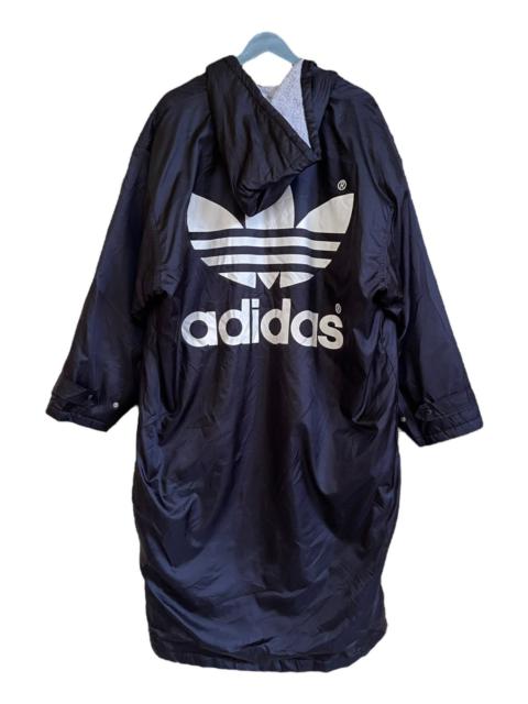 adidas Vintage Adidas Fleece Lining Hooded Long Jacket
