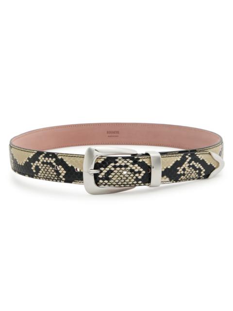 KHAITE Khaite Benny Snake-effect Leather Belt