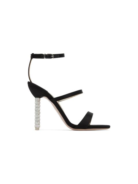 Black Rosalind Crystal Heeled Sandals