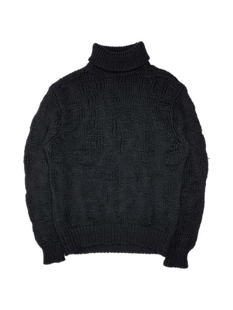 Yohji Yamamoto AW98 Distortion Knit Wool Turtleneck Sweater