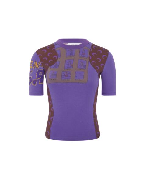 Marine Serre REGENERATED GRAPHIC JERSEY BABY FIT T-SHIRT