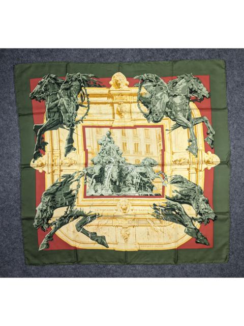 Hermes La Fontaine de Bartholdi by Rybal Silk Scarf