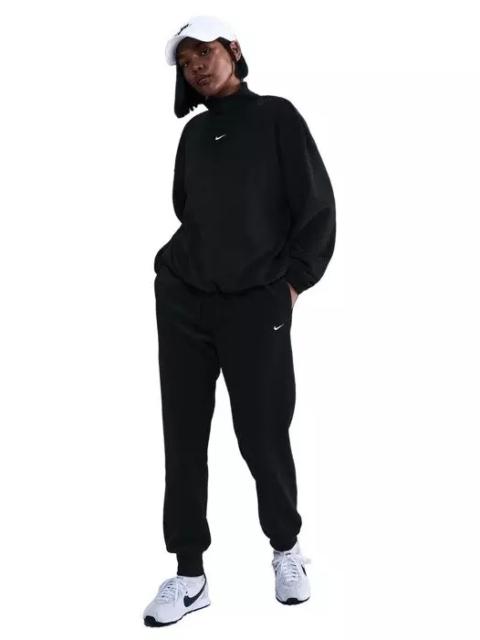 Nike Women's Sportswear Phoenix Plush Mid-Rise Cozy Fleece Joggers - Black