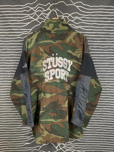 Stüssy Vintage 90s Stüssy Sport fleece jacket camouflage pattern