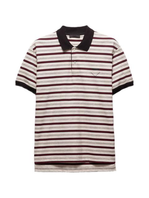 Prada striped short-sleeve polo shirt