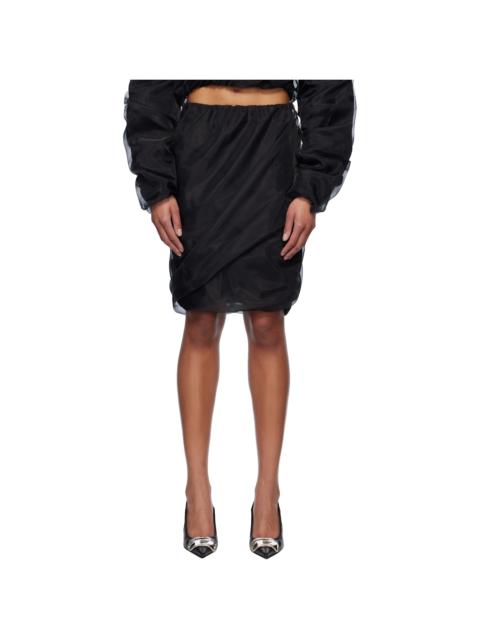 We11done Black Layered Mini SKirt