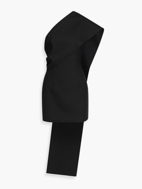 RÓHE One-shoulder draped crepe mini dress
