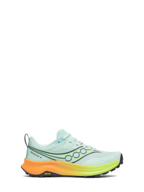 Saucony Saucony Peregrine 16 Trail Shoe in Aqua/Citron at Nordstrom