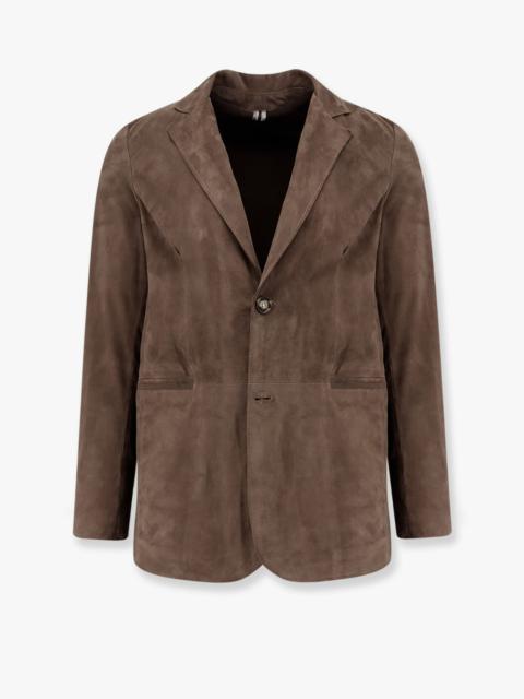 DFOUR - Dfour Suede Jacket With Peak Lapel