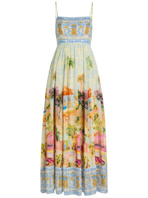FARM RIO Farm Rio Aracati Printed Cotton-blend Maxi Dress