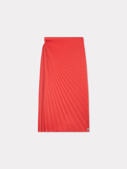 Sun-ray pleats midi skirt