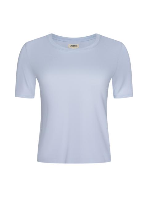 L'AGENCE Stormy Cropped Cotton Tee