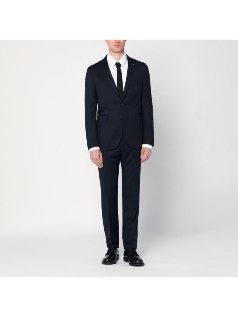 TAGLIATORE - Tagliatore Blue Single-Breasted Wool Suit Men