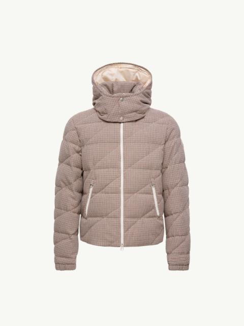 Moncler Psyllos Wool Blend Hooded Short Down Jacket