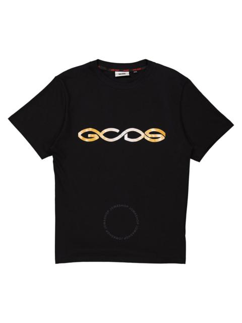 GCDS GCDS Reflective Logo Regular Cotton T-Shirt