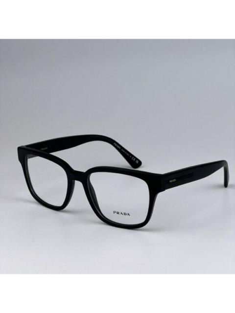 Prada NEW Prada PRA09V 12P1O1 Matte Black Square Unisex Eyeglasses VPR A09