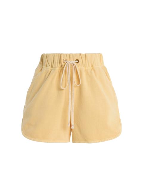 LES TIEN Serena Cotton Shorts yellow