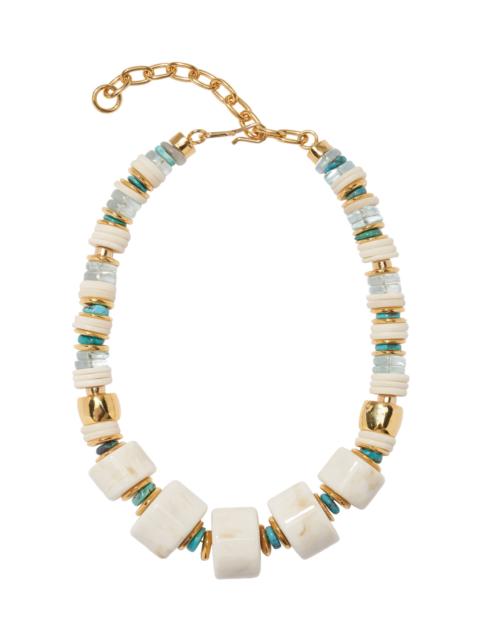 LIZZIE FORTUNATO Granada Multi-Stone Necklace white
