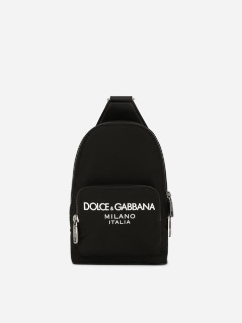 Nylon crossbody backpack