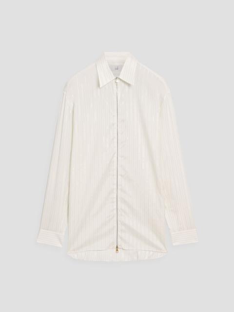 Other Designers Metallic striped silk-blend shirt
