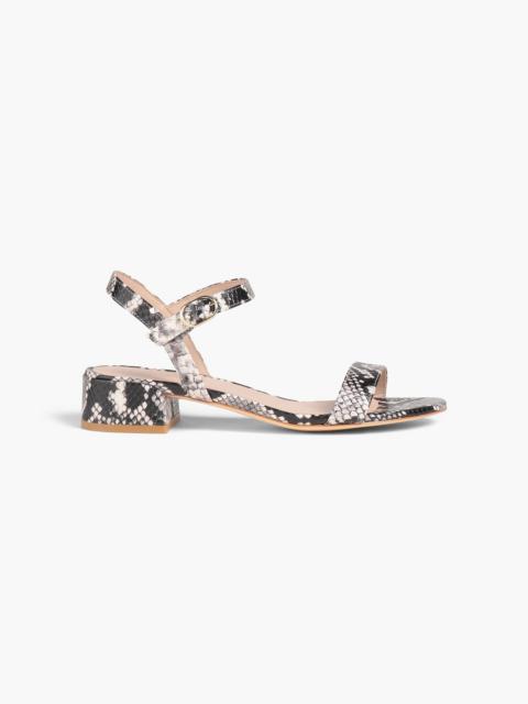 Stuart Weitzman Dancer 35 snake-effect leather sandals