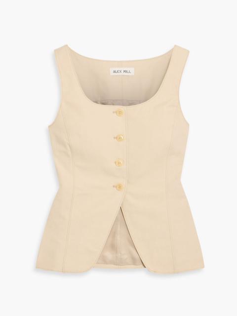 ALEX MILL Soho linen and cotton-blend vest
