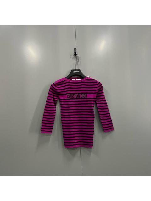 Dior Dior Striped Logo Knit Sweater