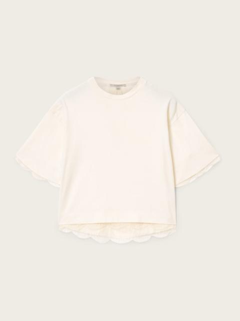 ALLSAINTS NIA LACE DETAIL SHORT SLEEVE T-SHIRT