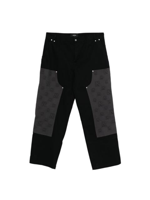 REPRESENT embossed-logo utility trousers