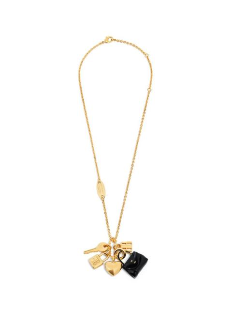 BALENCIAGA Women's Carousel Rodeo Collector Necklace in Gold/black