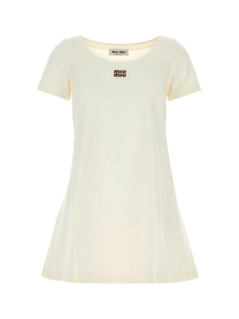 Miu Miu Miu Miu Women White Cotton Mini Dress