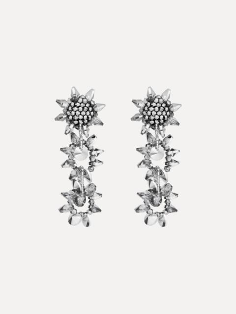Oscar de la Renta BEADED POMPOM DROP EARRINGS