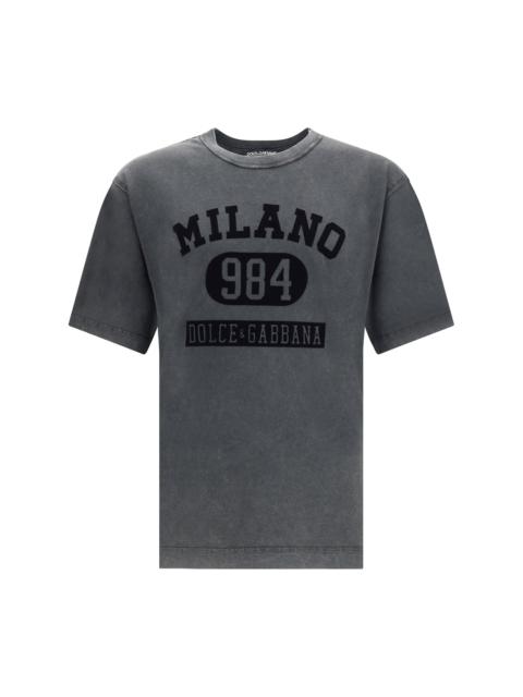 Dolce & Gabbana Dolce & Gabbana Men Cotton T-Shirt With Velvety Logo