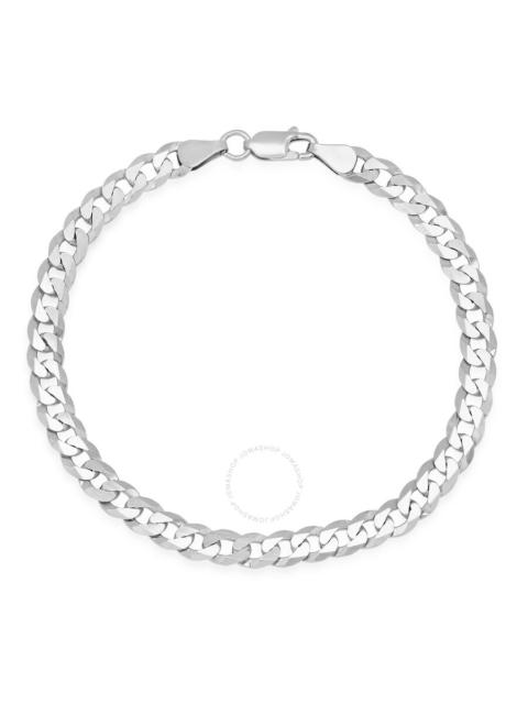 Other Designers Kylie Harper Men's Italian Sterling Silver 8.5" Miami Cuban Curb Chain Bracelet
