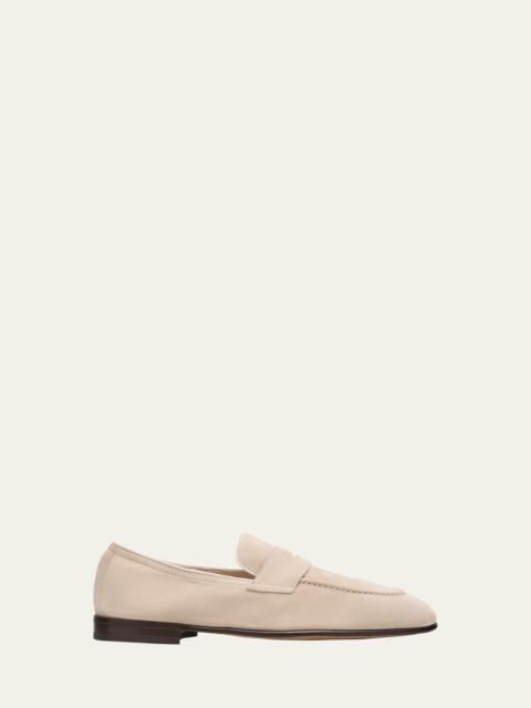 Brunello Cucinelli Men's Suede Penny Loafers